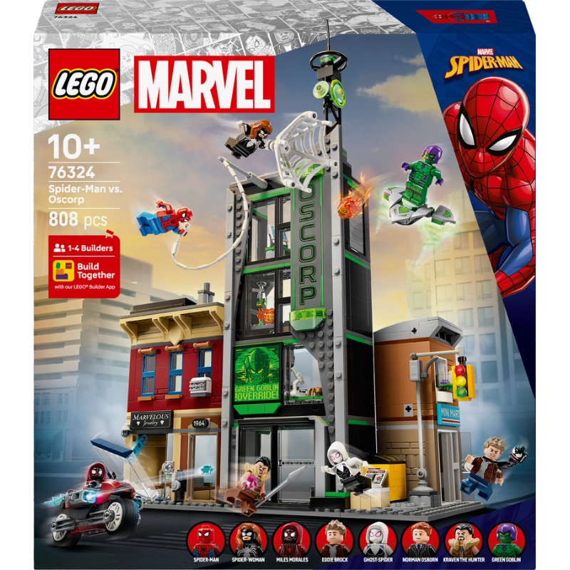 LEGO Marvel Spider-Man vs. OsCorp – 808 Pieces | Set 76324