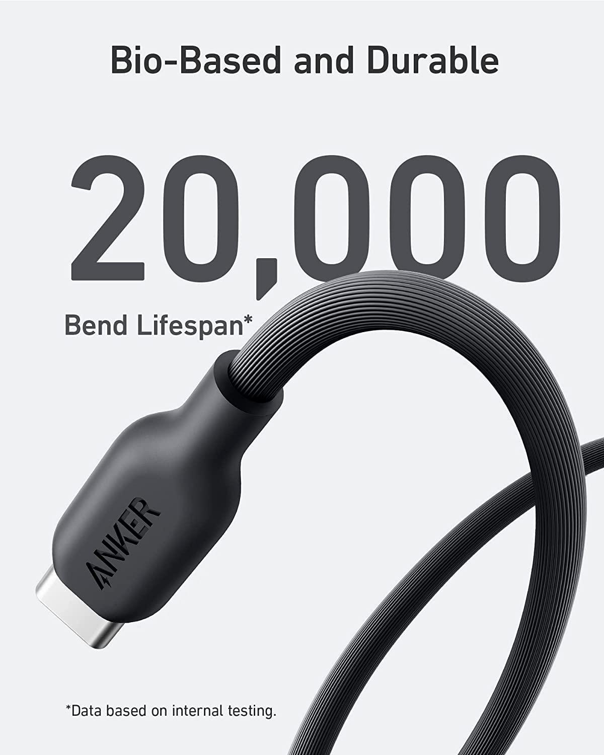 Anker 542 USB C to Lightning Cable 3ft - Black