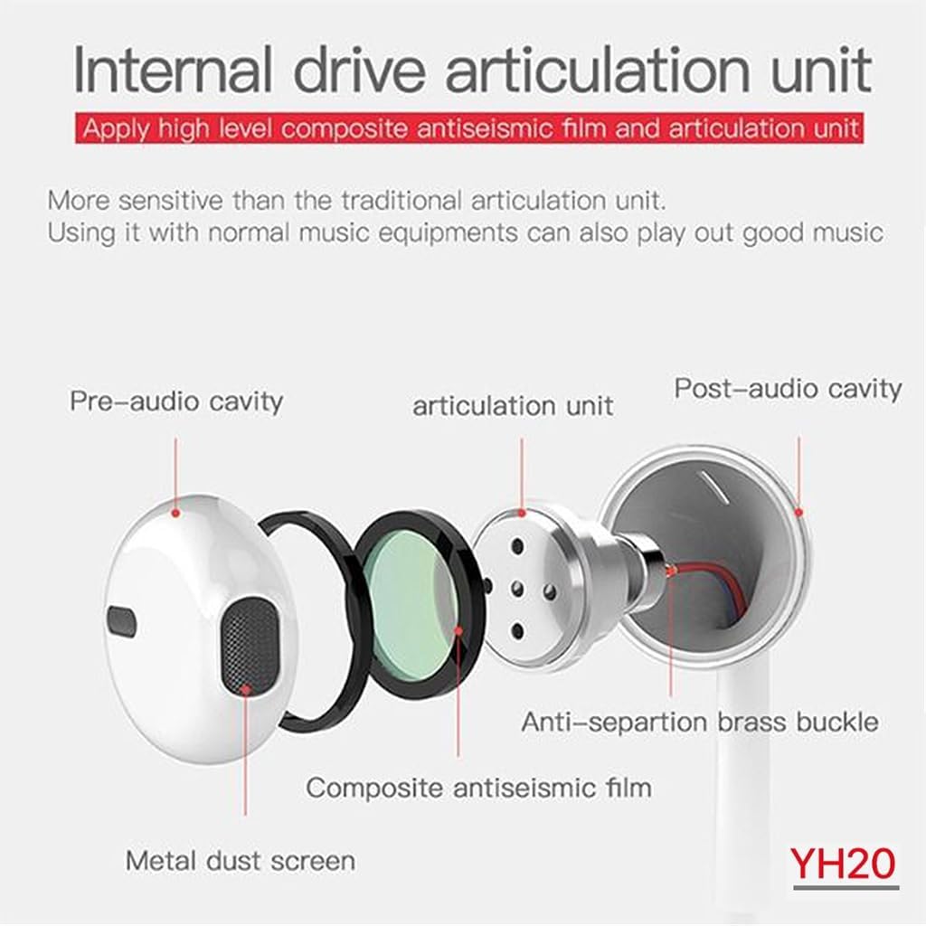 Yesido YH-20 Noise Cancelling Earphones for iPhone | White