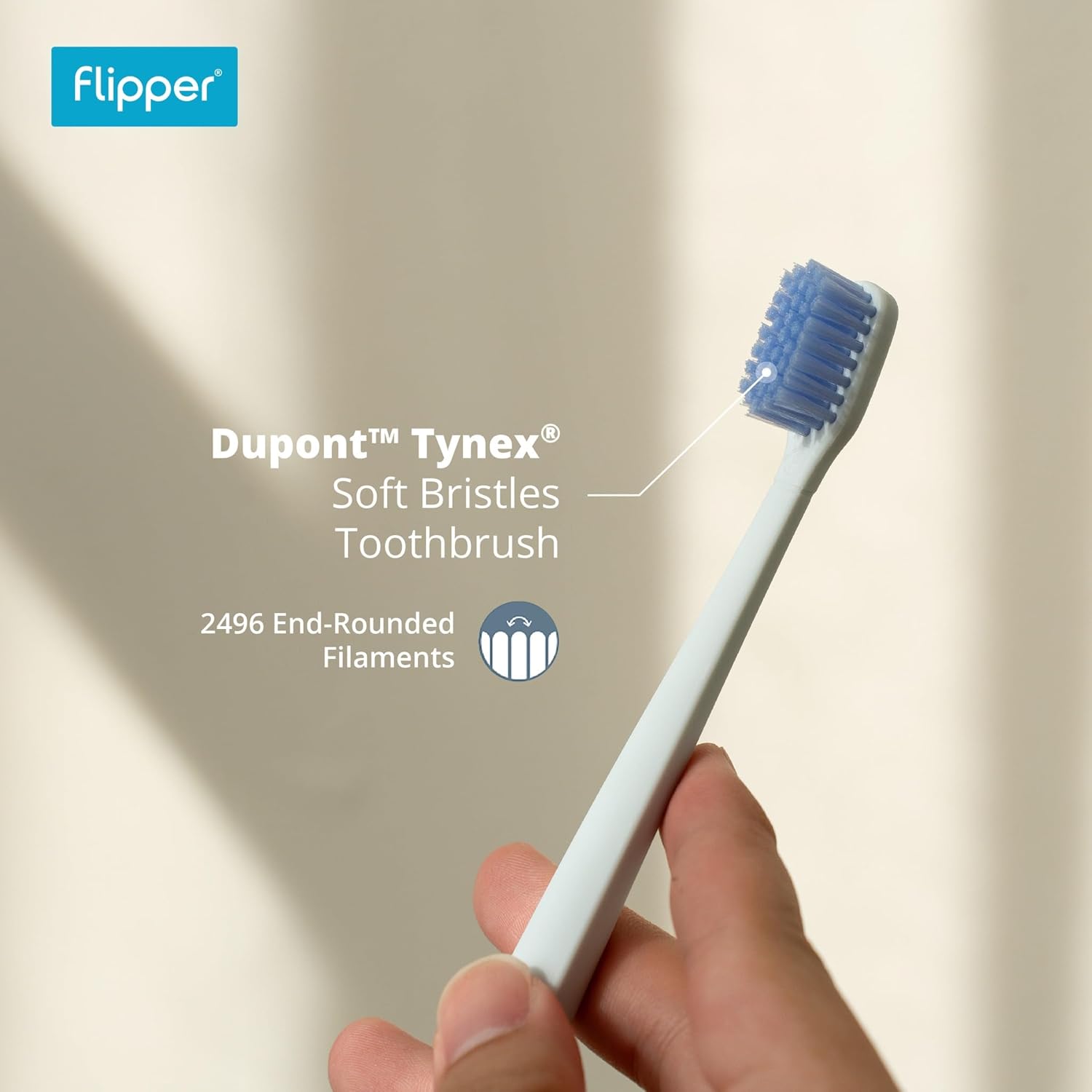 Flipper MONO Oral Care Kit with Portable Toothbrush Travel Case - 4-in-1 Dental Set