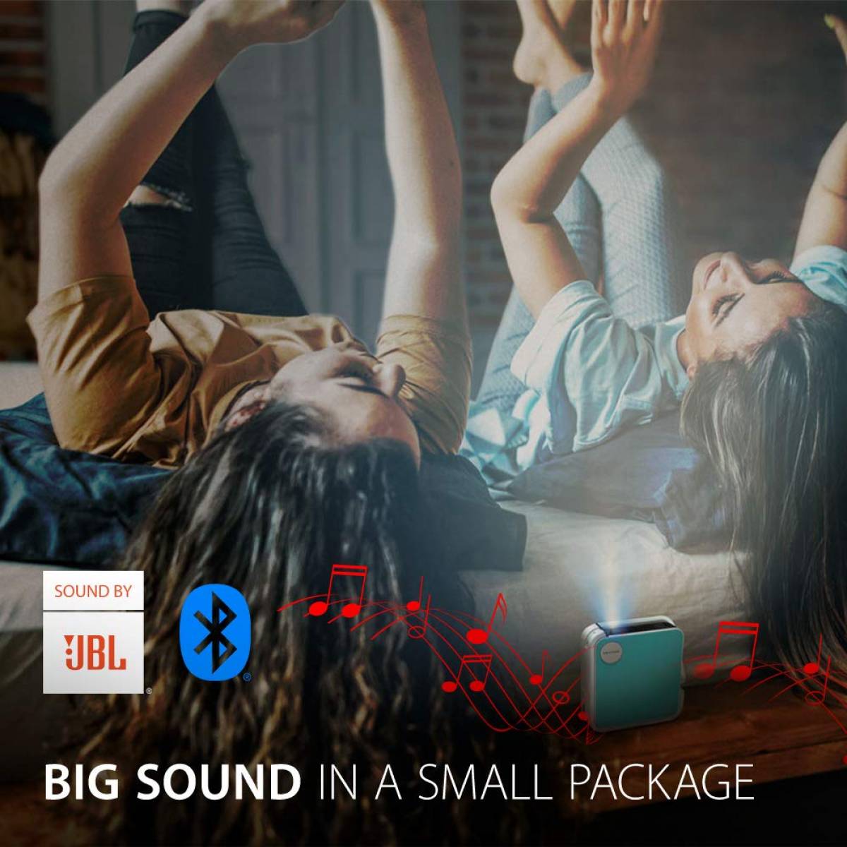 ViewSonic M1 mini Plus Pocket Projector | JBL Audio | Wi-Fi & Bluetooth