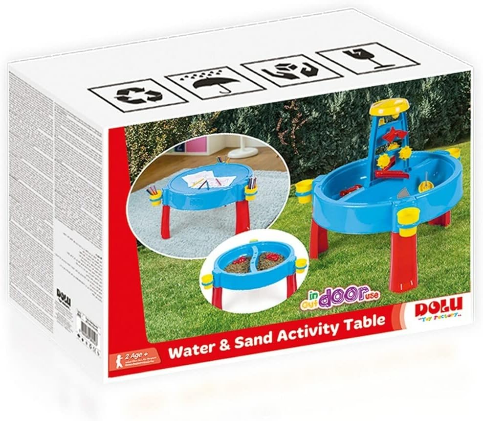 DOLU 3-in-1 Kids Activity Table – Sand & Water Play Set for Ages 2-8