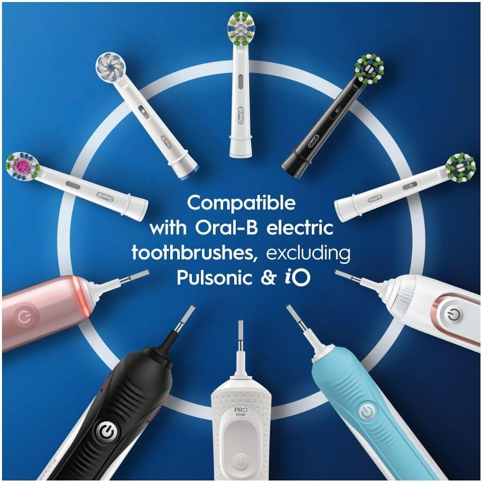 Oral-B Sensitive Clean Electric Toothbrush Head with Clean & Care Technology Pack of 12 - White
