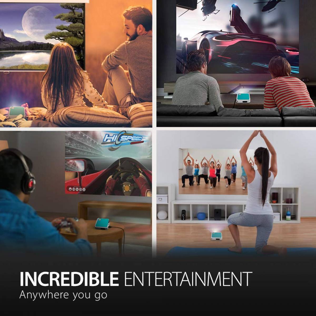 ViewSonic M1 mini Plus Pocket Projector | JBL Audio | Wi-Fi & Bluetooth