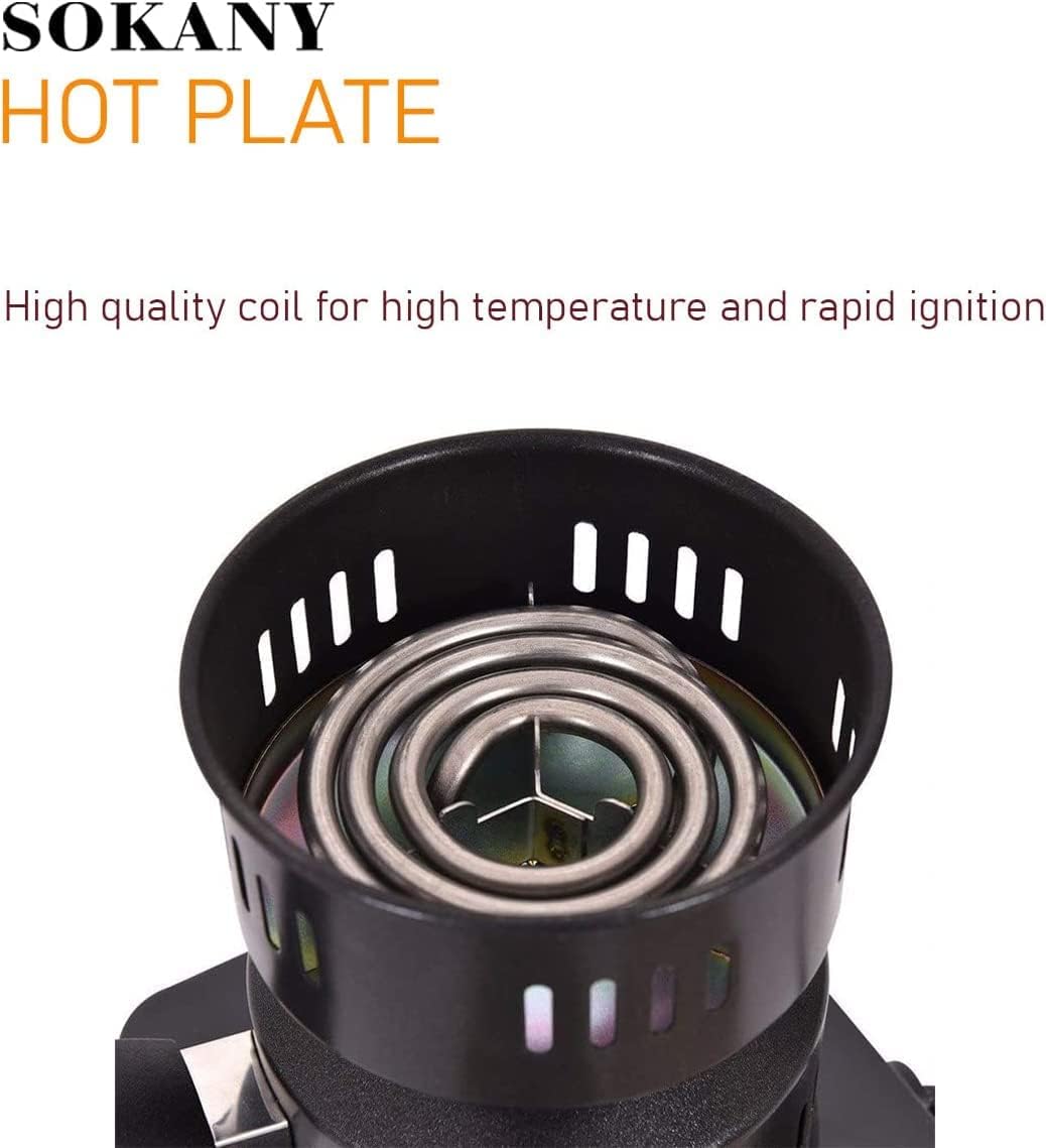 SUKANY 1000 Watts Charcoal Camping Electric Stove Coal Burner 220V - Black