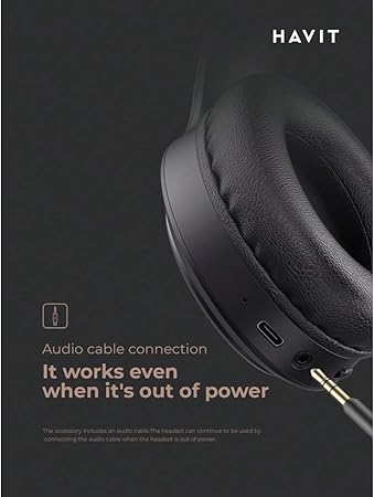 Havit H633BT Wireless Bluetooth Headphones – Over-Ear, Deep Bass