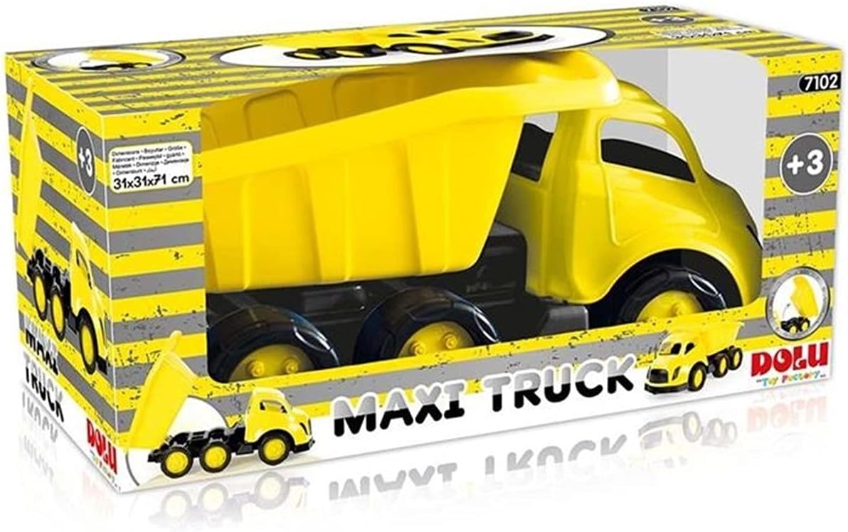 DOLU Maxi Truck Toy | Large Plastic Cartoon Truck | Cranberry | Ages 3–8 | No Batteries Needed