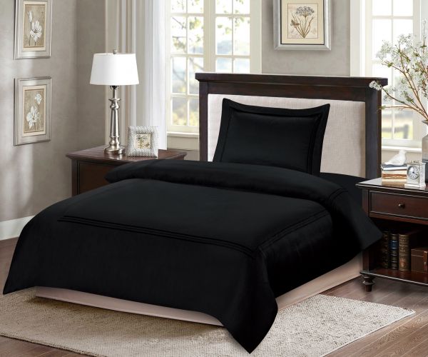 ARMN Naturesoft 3-Piece Single Duvet Cover Set - Black