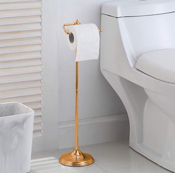 ARMN Delta Toilet Paper Holder Stand - Gold