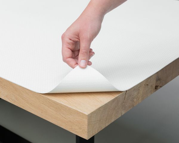 MTB "Melton" Table Protector with Plastic Layer - White