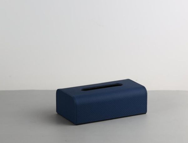 ARMN Konrad Dark Blue Leather Tissue Box – Elegant Style
