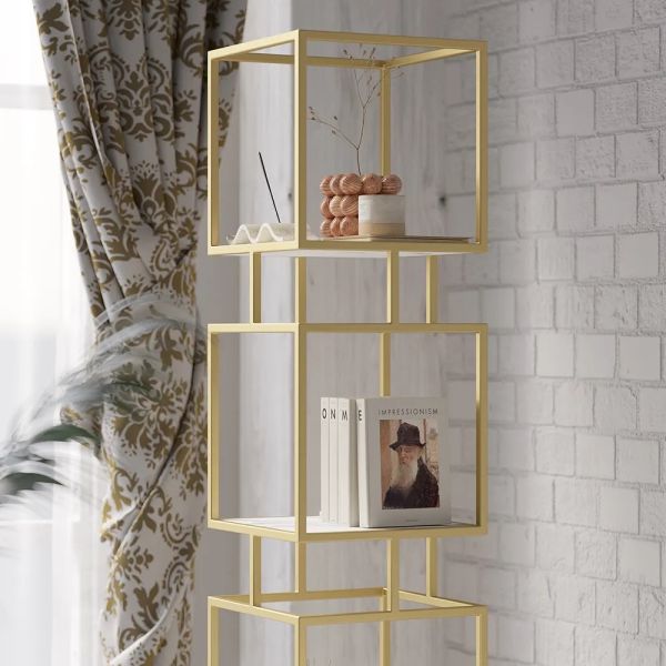 ARMN Regency 4-Shelf Stand – Elegant Gold Storage & Display