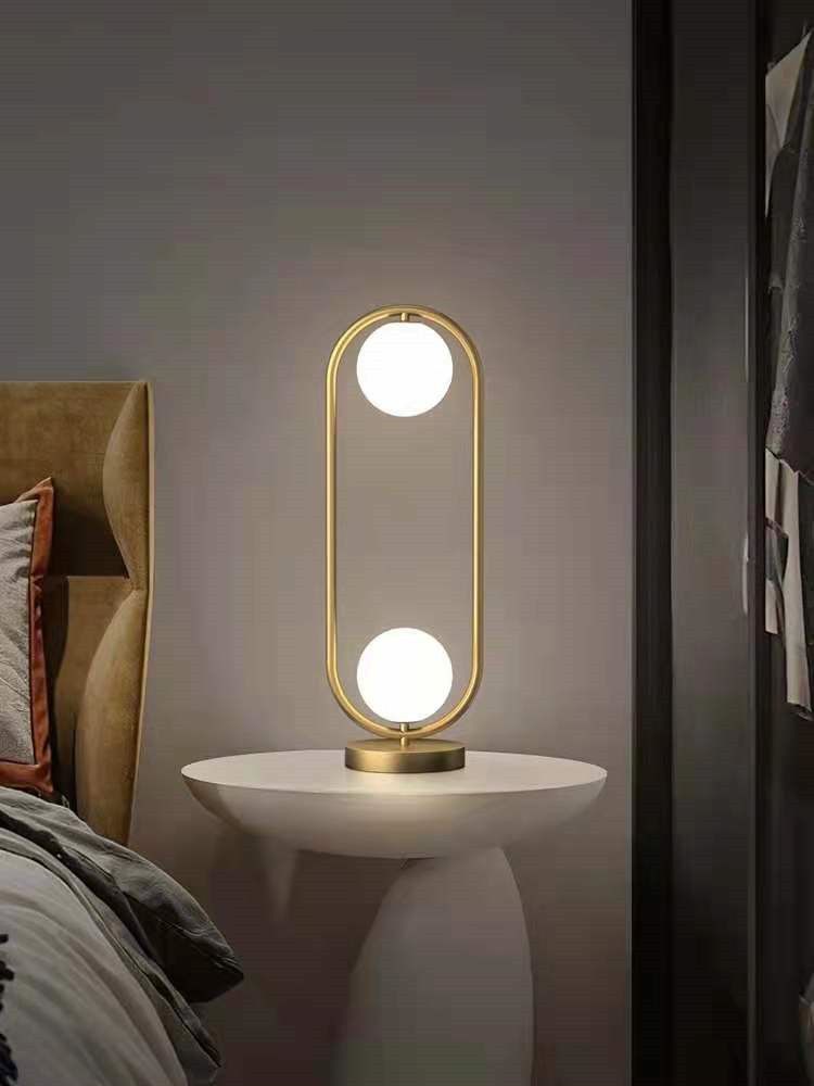 ARMN Regency White Double Table Lamp – Modern Elegant Light