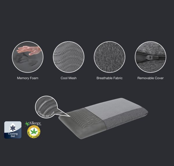 ARMN Pedic Memory Foam & Gel Pillow for Neck Support