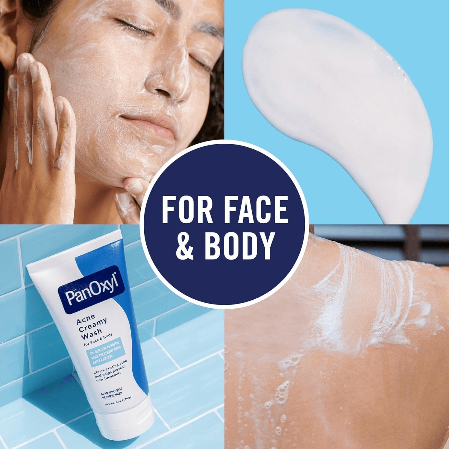 PanOxyl Acne Creamy Wash 4% Benzoyl Peroxide Daily Control - 170g
