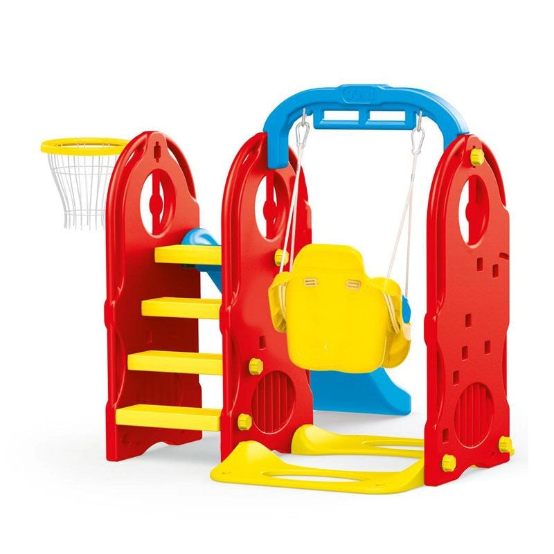 Dolu 4-in-1 Playground – Kids Outdoor Play Set with Slide, Swing & Basketball