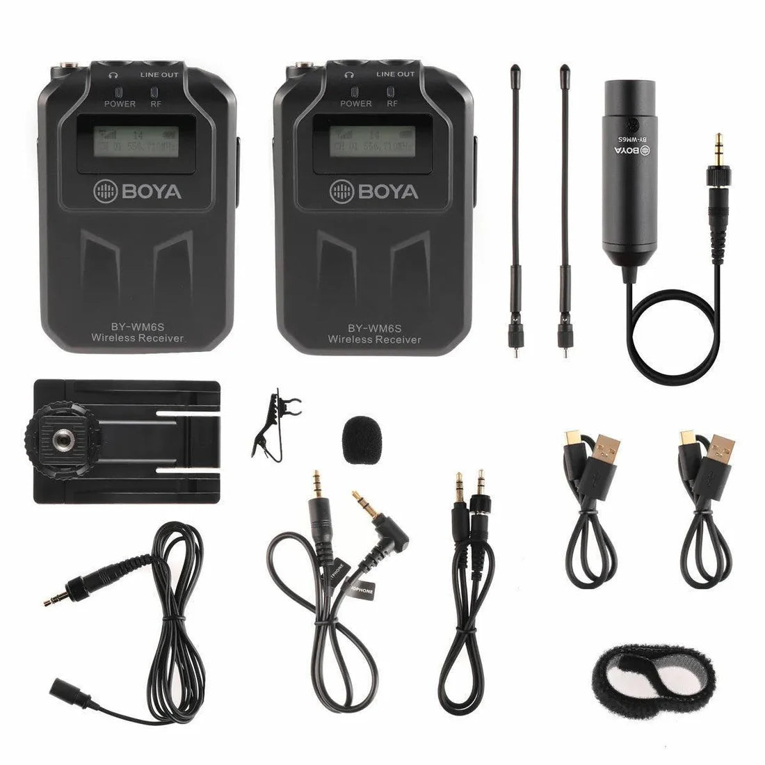 BOYA BY-WM6S UHF Wireless Mic System for Pro Audio Recording
