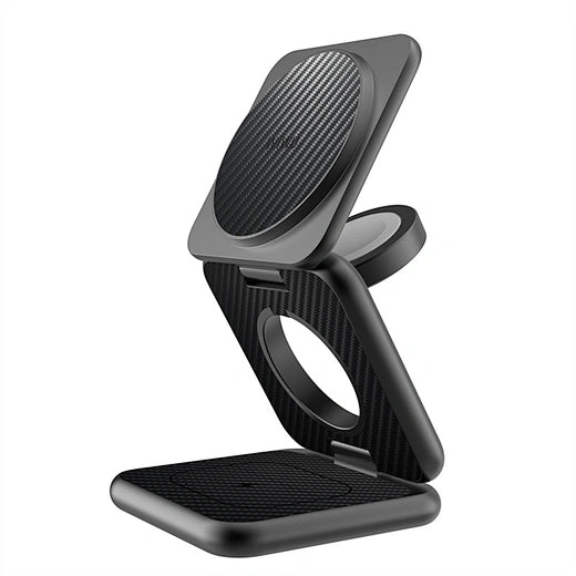 WiWU Kevlar 3-in-1 Wireless Charger - 15W Fast Charging | Wi-W035