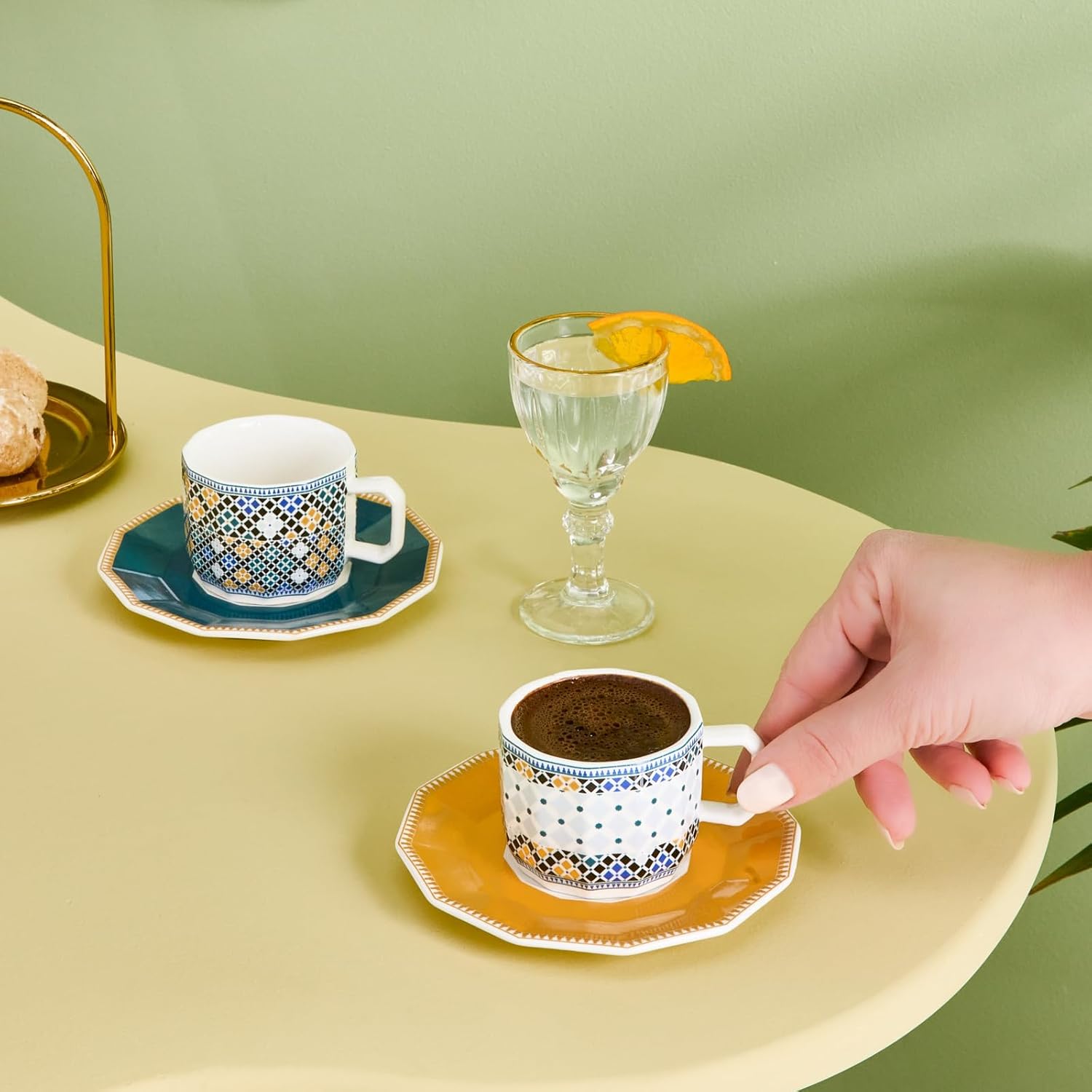 Karaca Madrid Coffee Set 12pcs Bone China, Elegant