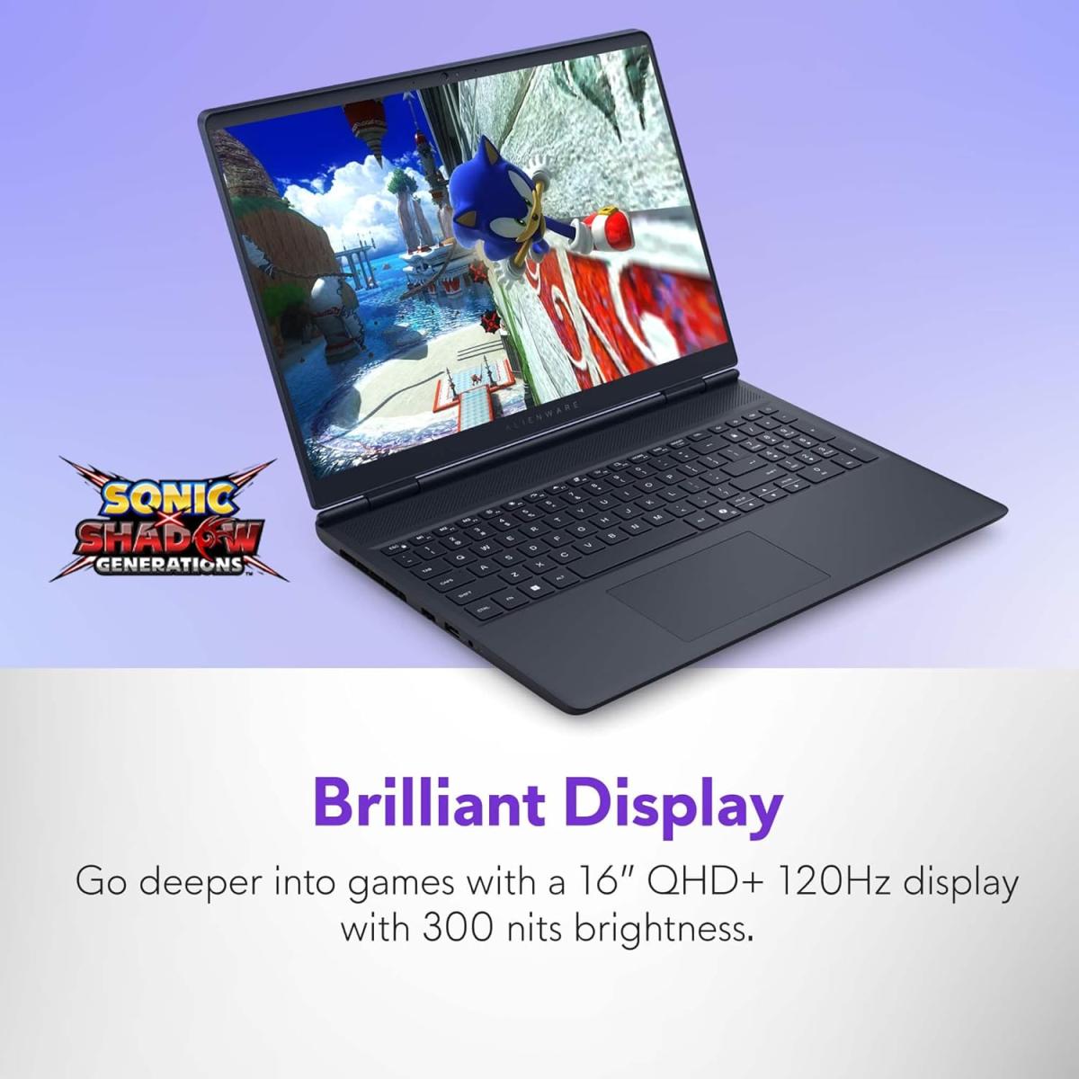 Dell Alienware 16 Aurora 16" IPS WQXGA (QHD+) (2560 x 1600) @120Hz 100% sRGB, Intel Core 5 Processor 210H, Nvidia RTX 4050 6GB GDDR6, 16GB DDR5 RAM, 512GB M.2 PCIe NVMe