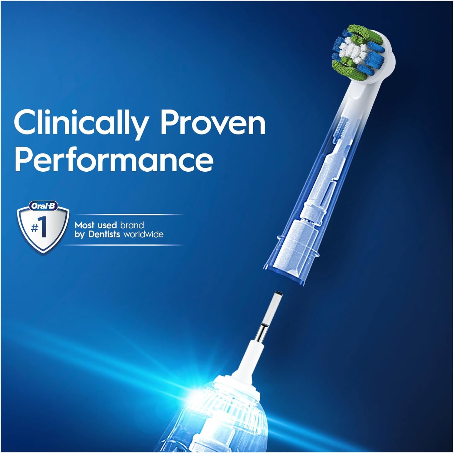 Oral-B Toothbrush Head with CleanMaximiser Technology Pack of 4 - White