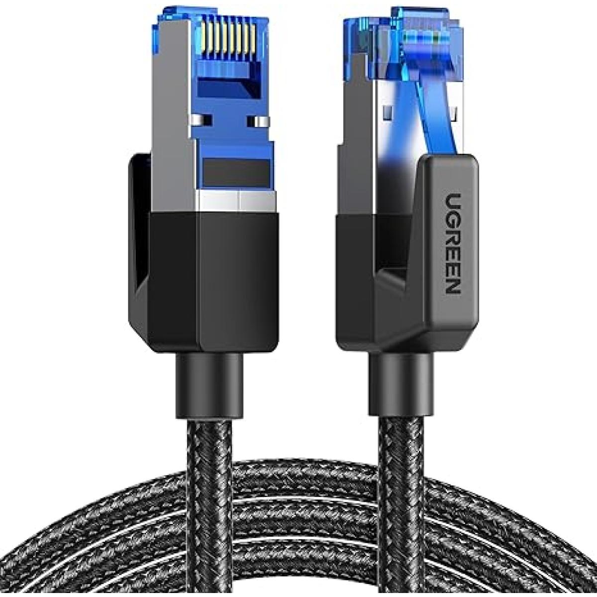 UGREEN CAT8 10M Braided Ethernet Cable – 40Gbps Copper