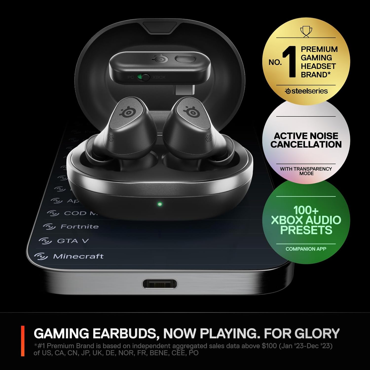 Arctis GameBuds – Dual Wireless Gaming Earbuds, 40H Battery