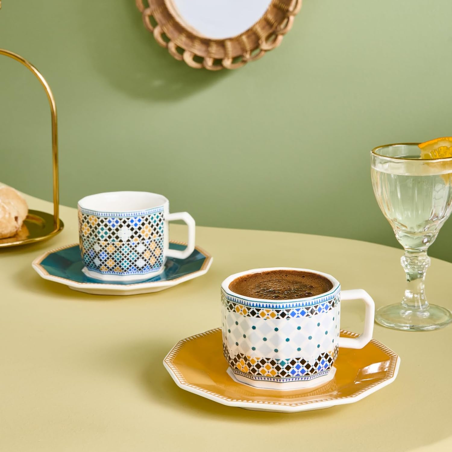 Karaca Madrid Coffee Set 12pcs Bone China, Elegant