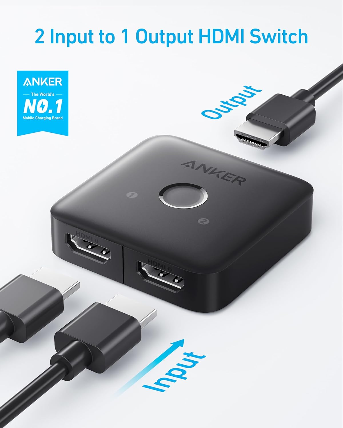 Anker HDMI Switch 2 in 1 out - Gray