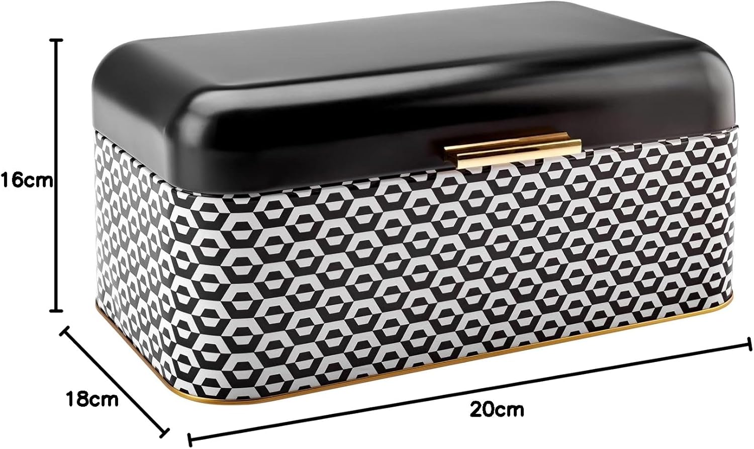 KARACA Playful Bread Box Black – Modern & Stylish