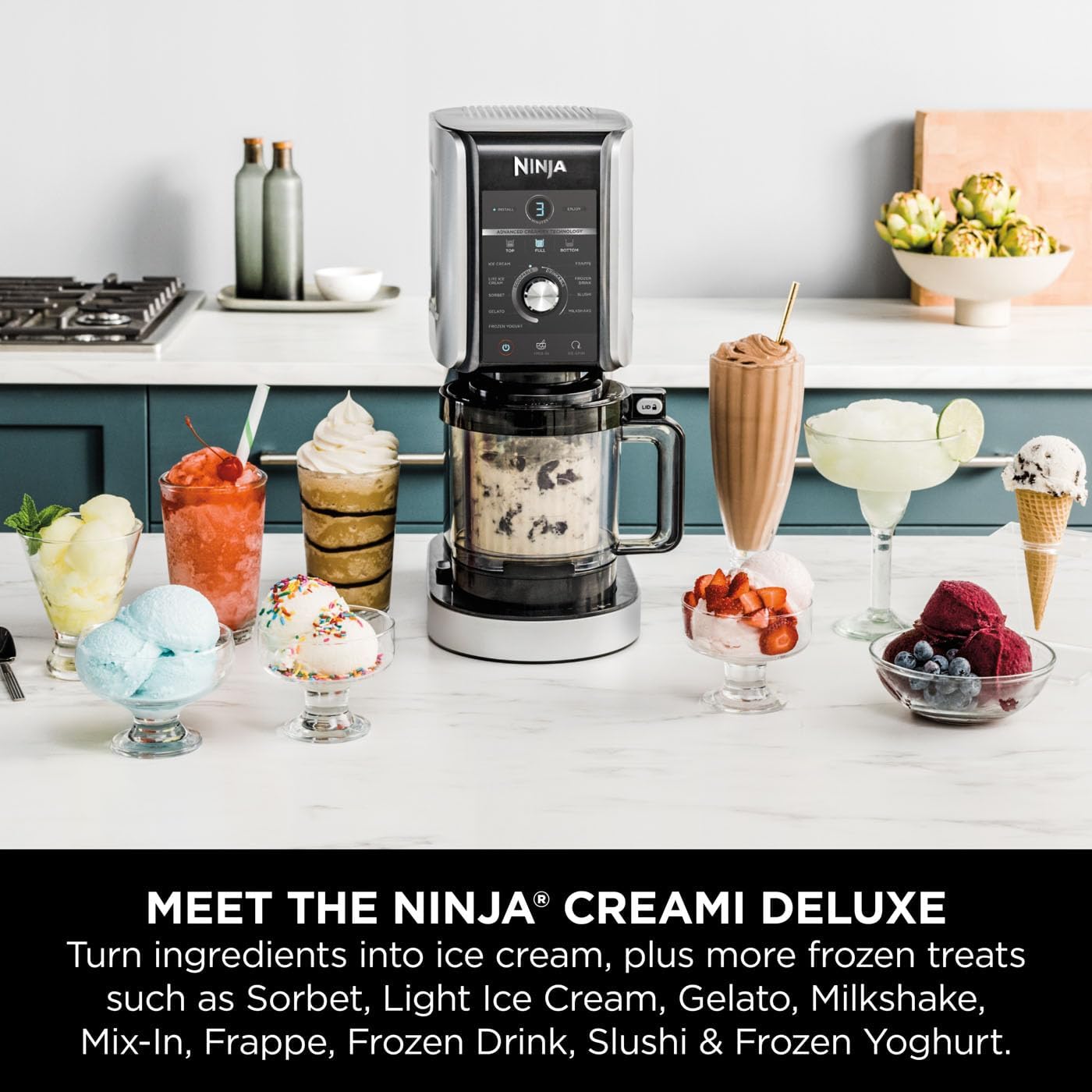 Ninja CREAMi Deluxe NC501UK 10-in-1 Ice Cream Maker