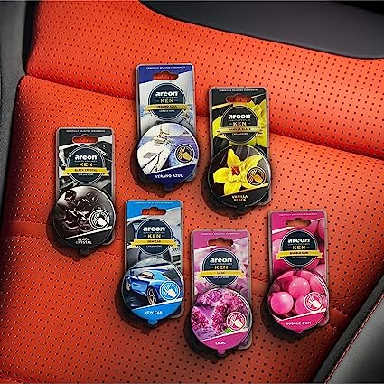 AREON Ken Car Air Freshener - Blackcurrant Scent, Long-Lasting Fragrance