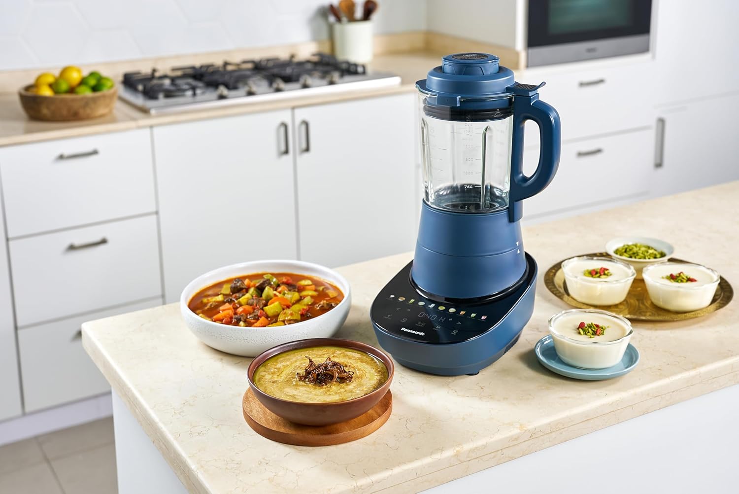 Panasonic MX-HG6401 1100W All-in-One Cooking Blender | 9 Auto Menus | 12H Timer | Self-Clean | Blue
