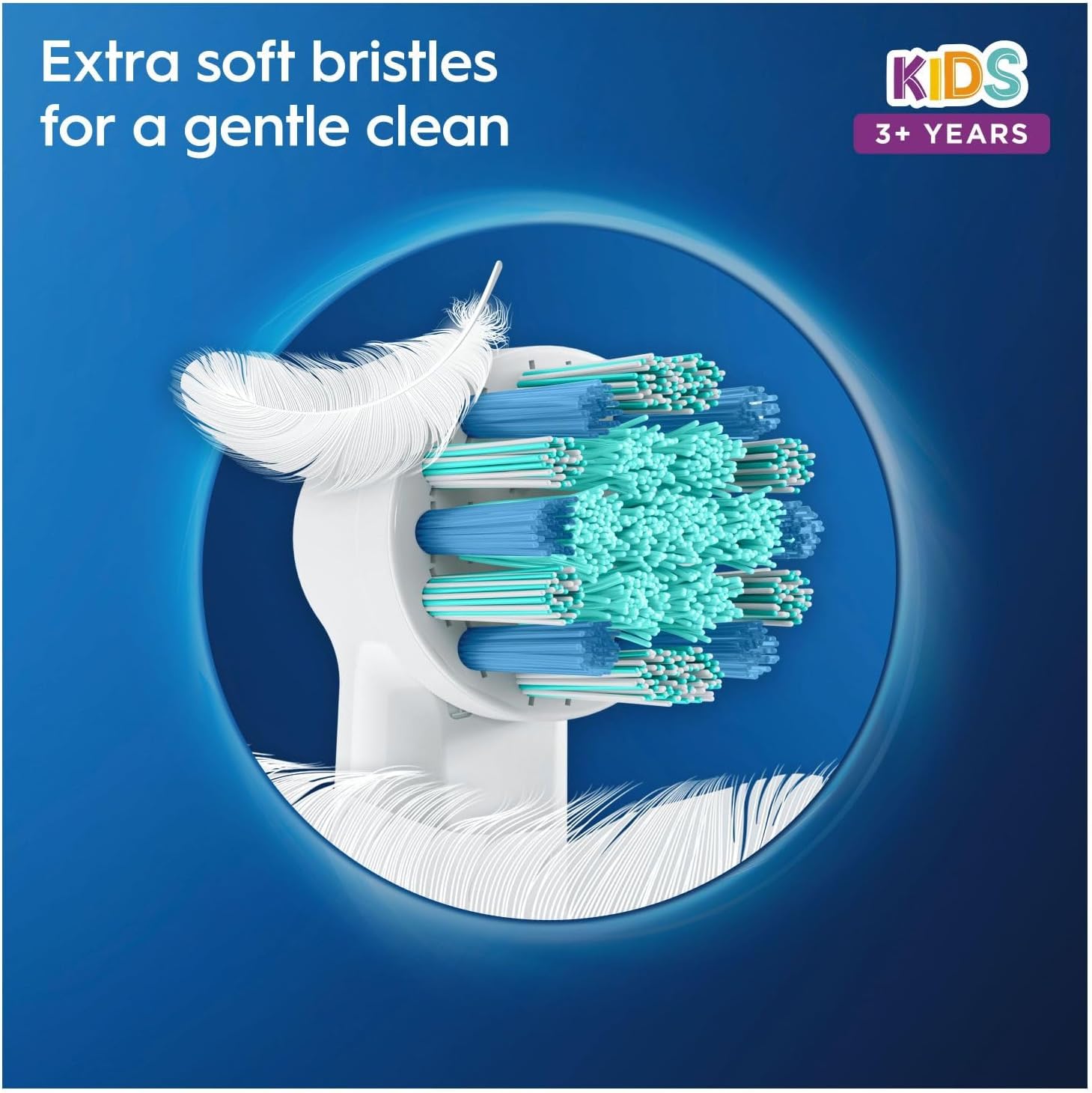 Oral-B Kids Electric Toothbrush Head with Frozen 2 Characters For Ages 3+ Pack of 4 Toothbrush Heads - White