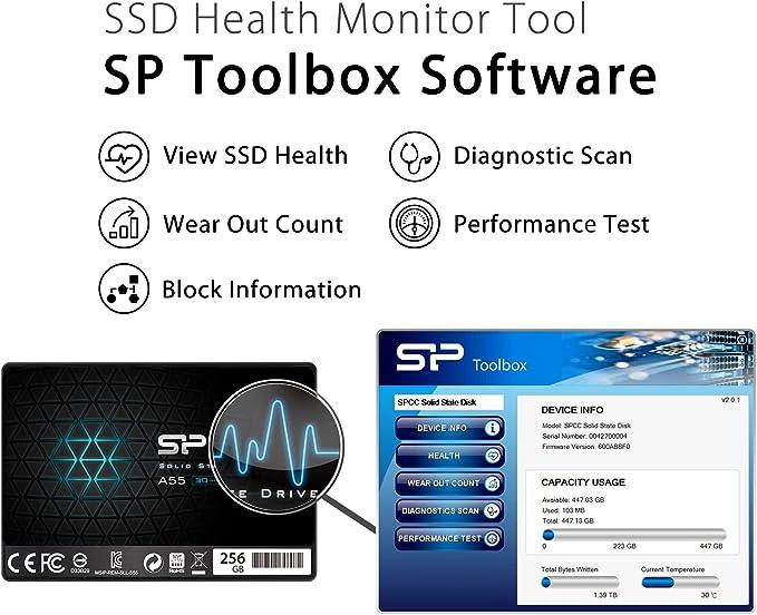Silicon Power 256GB SSD Slim Design - Black