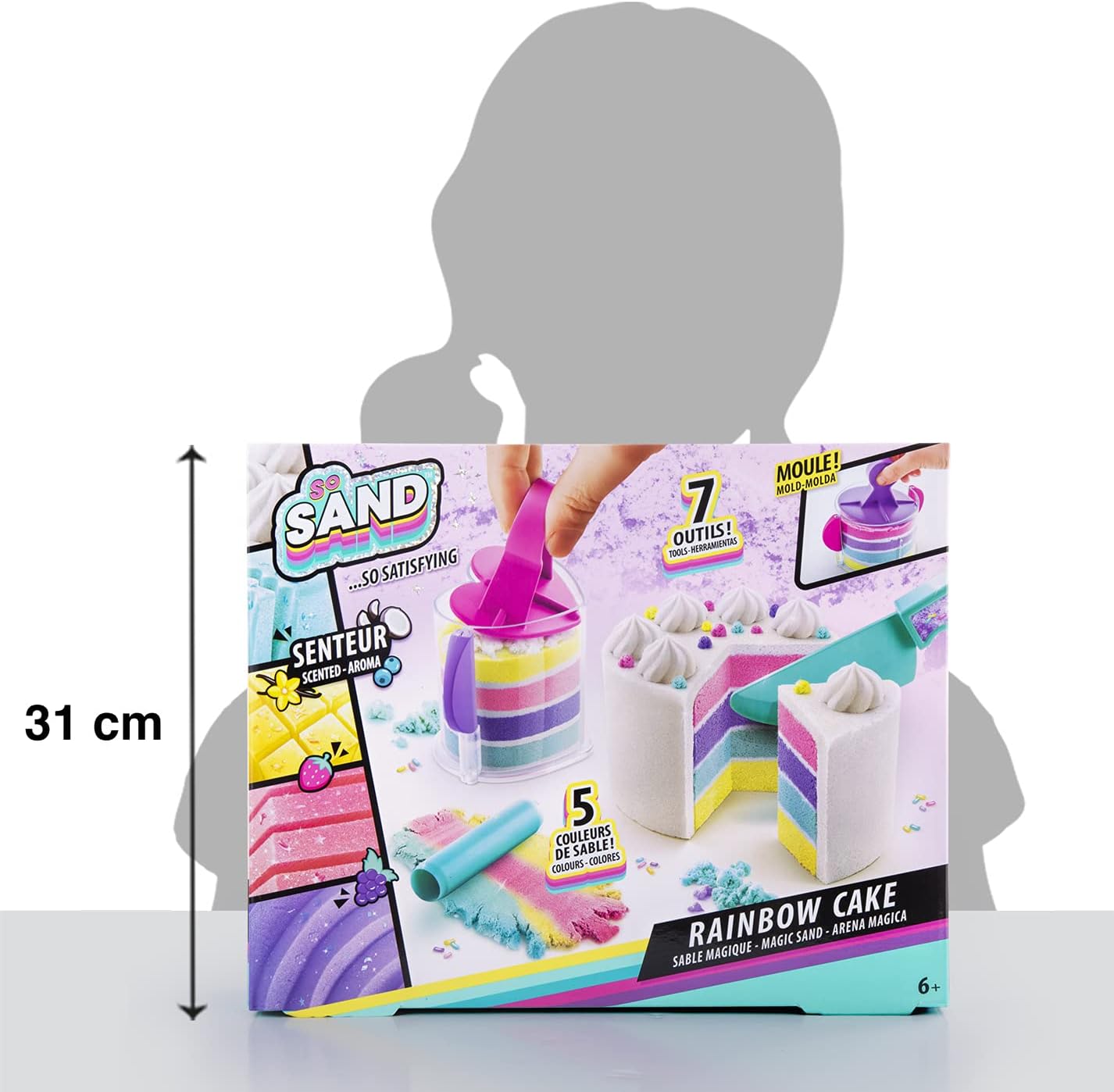 So Sand DIY Magic Sand Kit - Colorful Rainbow Cake Fun