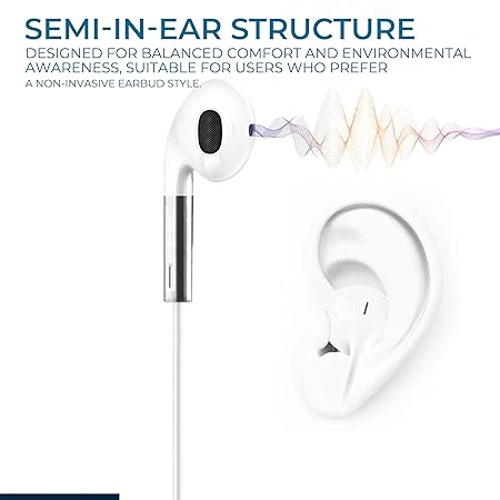 Lenyes LF105 Type-C Earphones – Hi-Fi Sound, Mic, 1.2m Cable