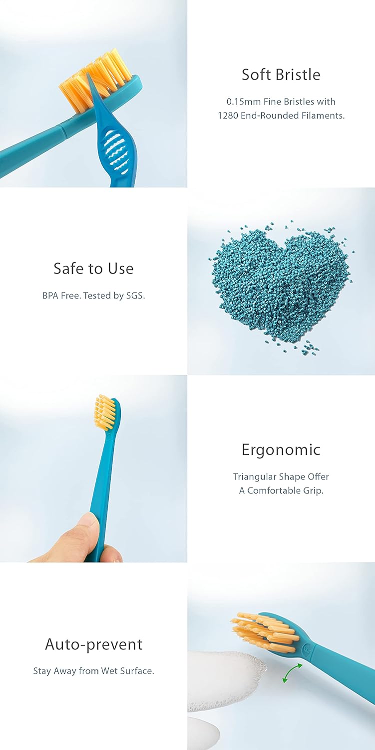 Flipper Twigo BPA Free Extra Soft Kids Toothbrush Twin Pack | Ages 3+ | Malaysia