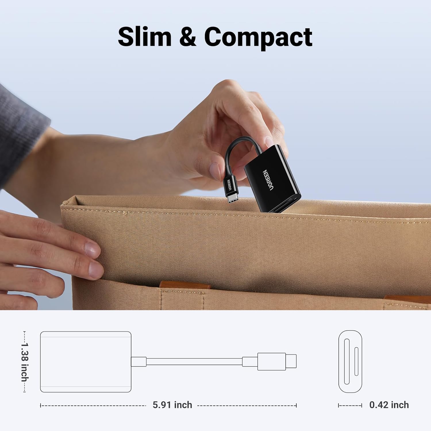 UGREEN USB-C SD Card Reader 170MB/s for iPhone 15 Pro, MacBook