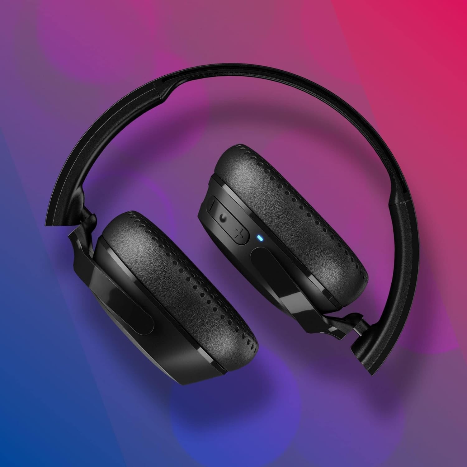 Skullcandy Riff 2 Wireless On-Ear Headphones: 34 Hr Battery, Mic - Black