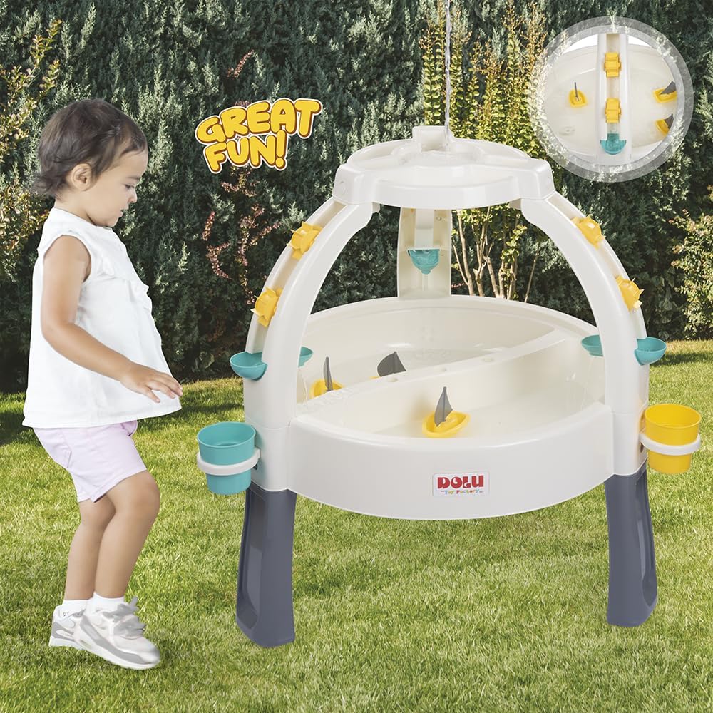 Dolu Fun Fountain Sand and Water Table - White