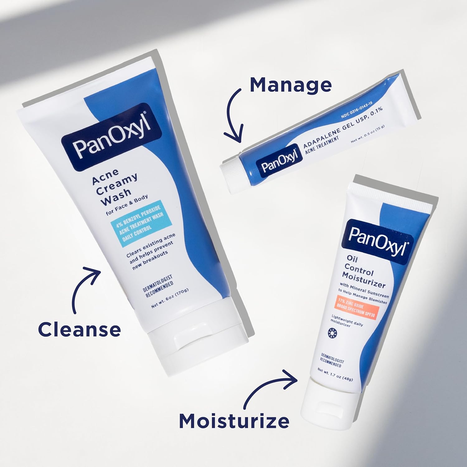 PanOxyl Adapalene 0.1% Retinoid Gel Acne Treatment – 0.5 oz