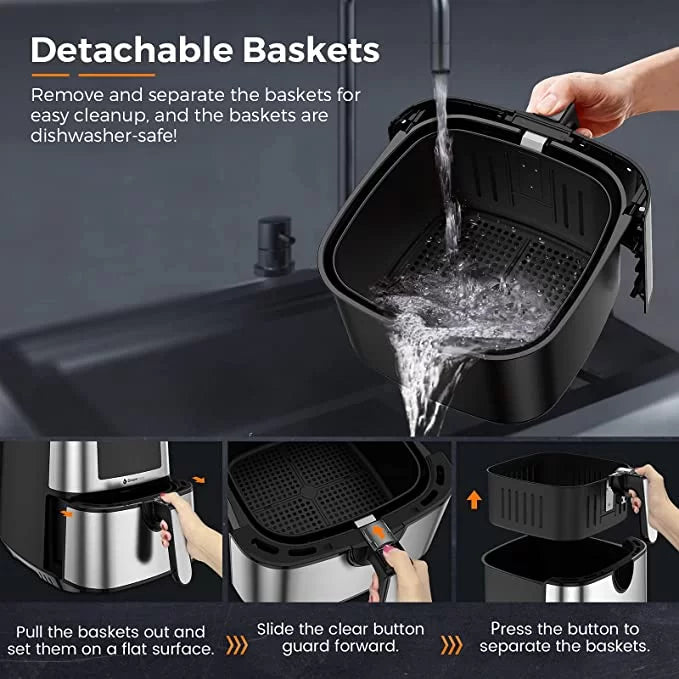 B NATIONAL Digital air fryer with a capacity of 9.2 liters
