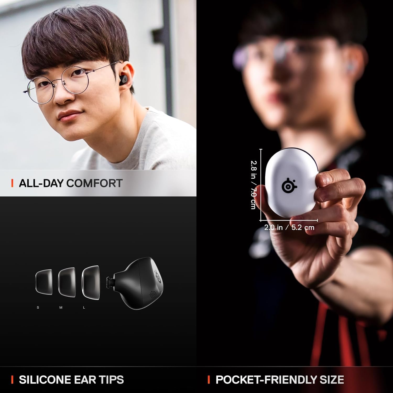 Arctis GameBuds – Dual Wireless Gaming Earbuds, 40H Battery