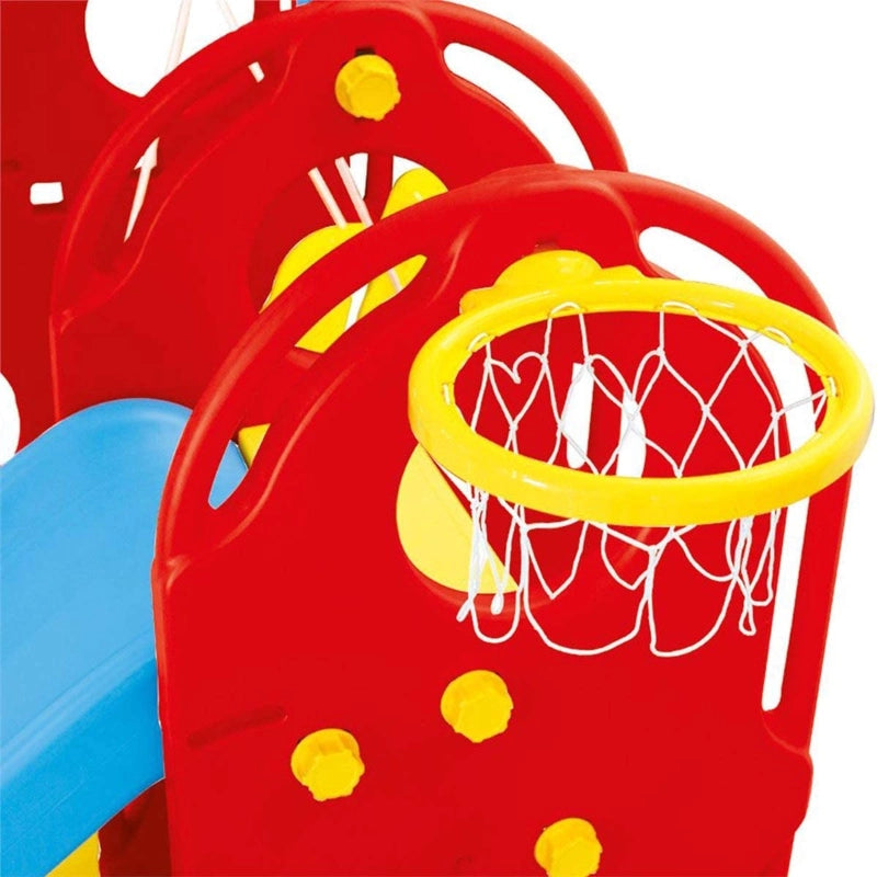Dolu 4-in-1 Playground – Kids Outdoor Play Set with Slide, Swing & Basketball