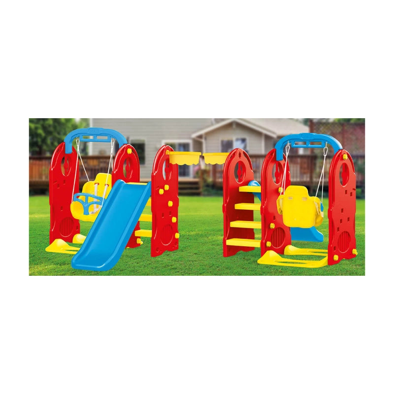 Dolu 4-in-1 Playground – Kids Outdoor Play Set with Slide, Swing & Basketball