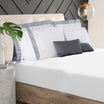 Givi Lulu Queen Fitted Sheet Set 3-Piece - White & Taupe