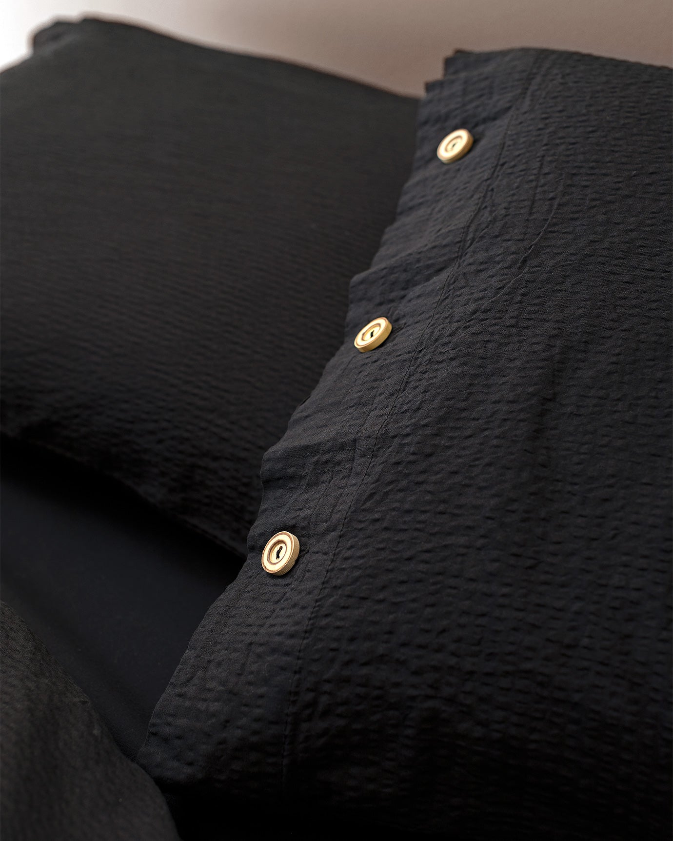 Linda King Size Duvet Cover Set-washed Seersucker - Madame Coco JO