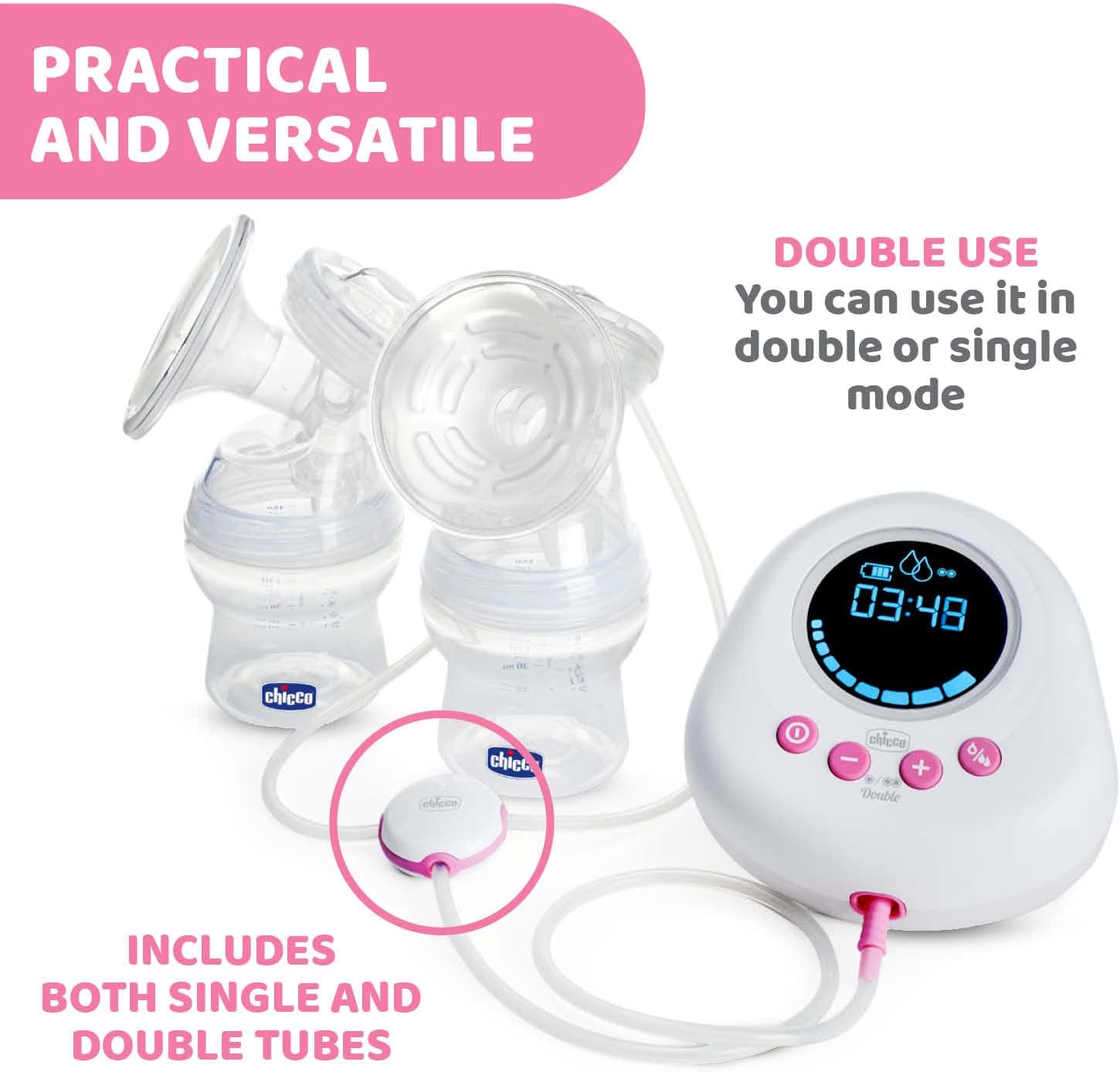 Chicco Double Electric Breast Pump Fast & Comfortable