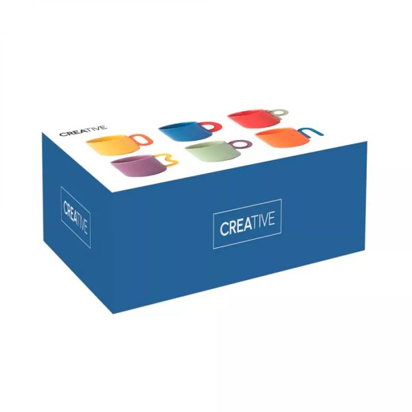 Easy Life Creative Coffee Cup Set 6pcs 100ml – Multi Colors
